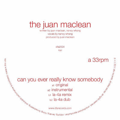 Can You Ever Really Know Somebody (New 12")