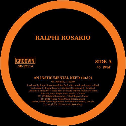 An Instrumental Need / Take Me Up (New 12")
