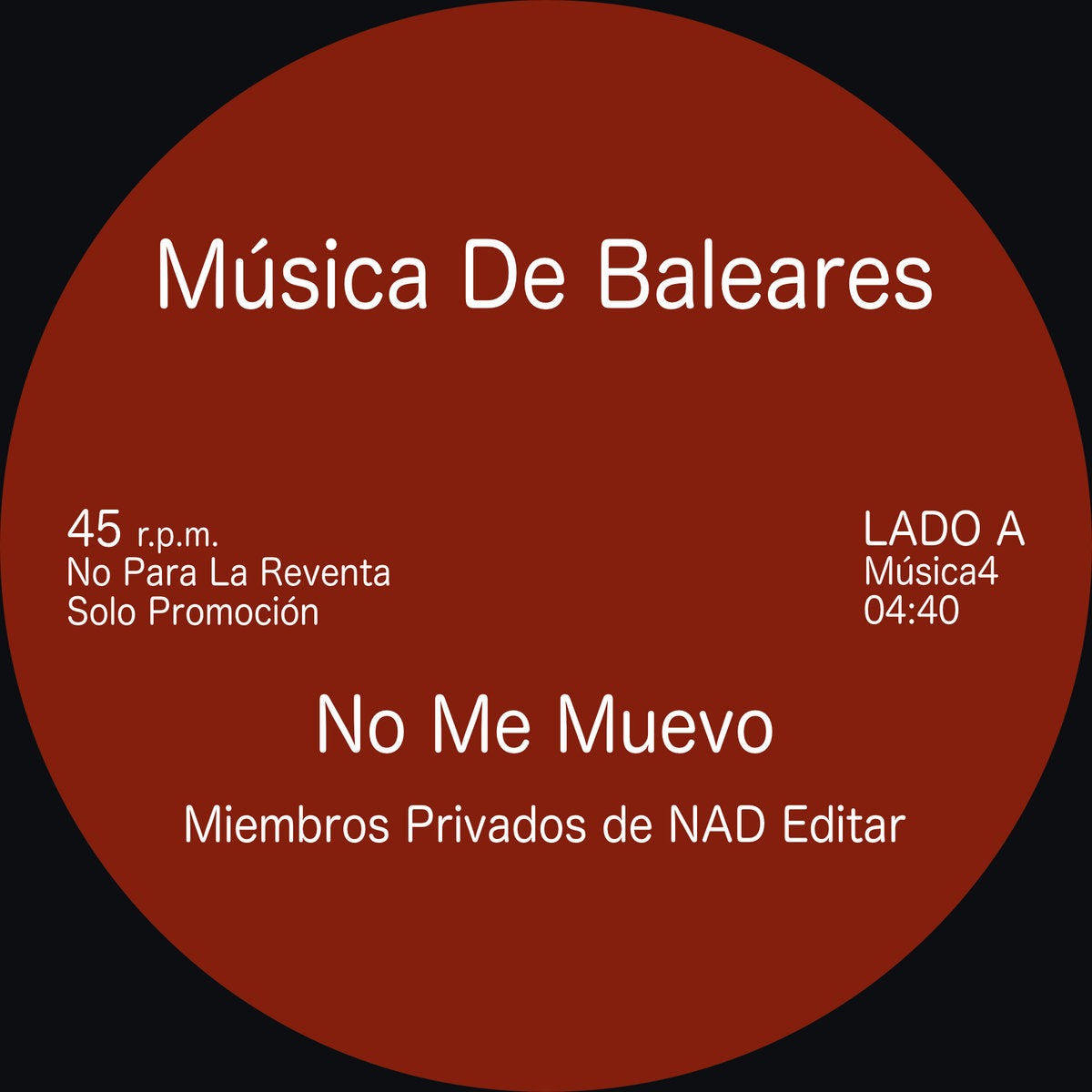 No Me Muevo/Era de la Razón (New 12") *PREORDER*