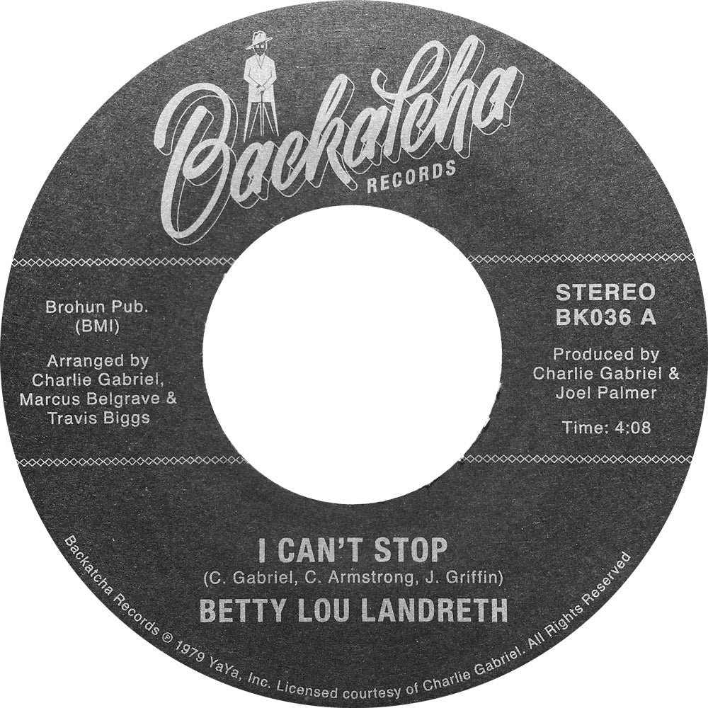 ‘I Can’t Stop’ vocal c/w Instrumental (New 7")