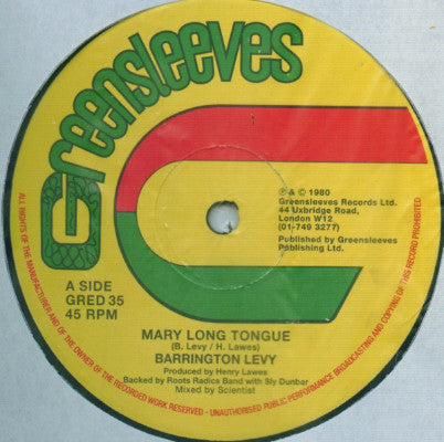 Mary Long Tongue / Look Youthman (New 12")