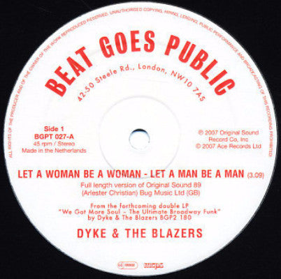 Let A Woman Be A Woman - Let A Man Be A Man (New 12")