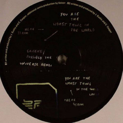 You Are The Worst Thing In The World (Remixes) (New 12")