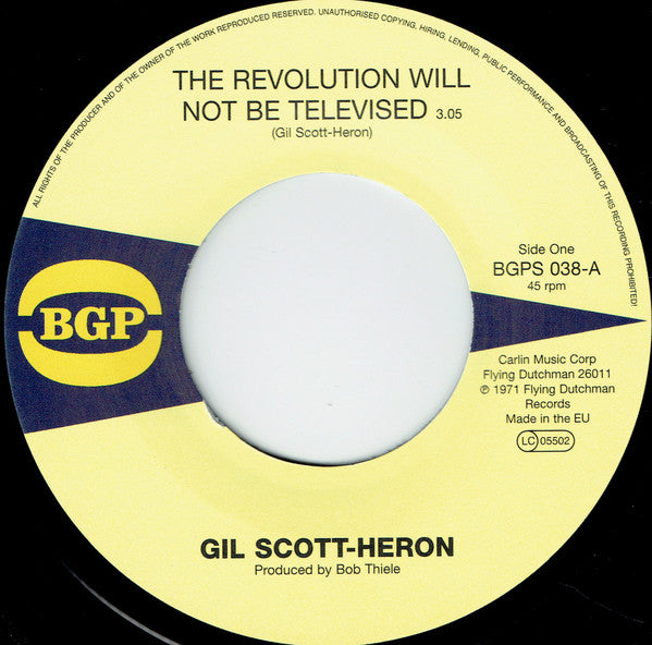 Revolution Will Not Be Televised (New 7")