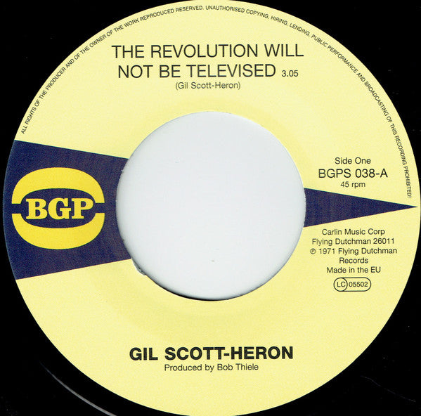 Revolution Will Not Be Televised (New 7")