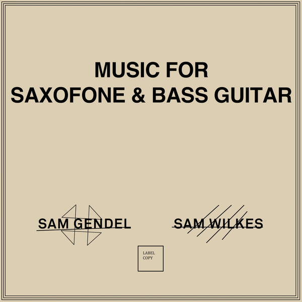Music for Saxofone and Bass Guitar (New LP)
