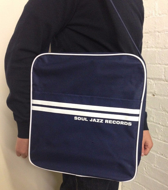 Record Bag - Classic Navy Blue/White 12"